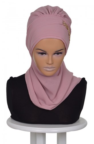 Prepared Chiffon Turban HT0028-11 Powder Pink 0028-11