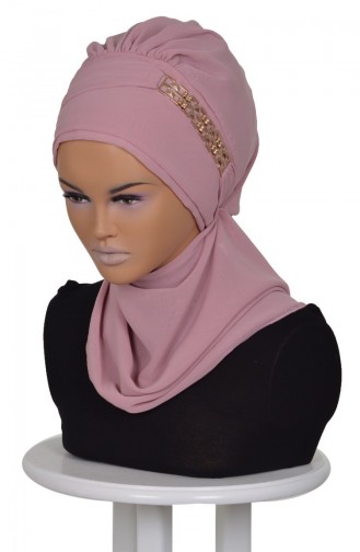 Prepared Chiffon Turban HT0028-11 Powder Pink 0028-11