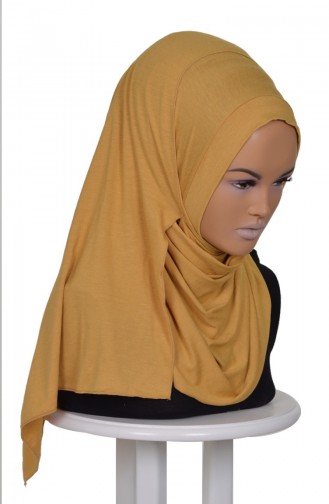 Practical Combed Cotton Shawl -Mustard PS0016-H 0016-H