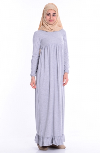 Gray Hijab Dress 0103-03