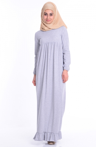 Gray Hijab Dress 0103-03