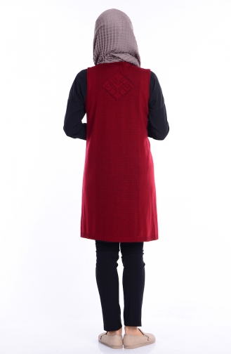 Claret red Gilet 3736-04