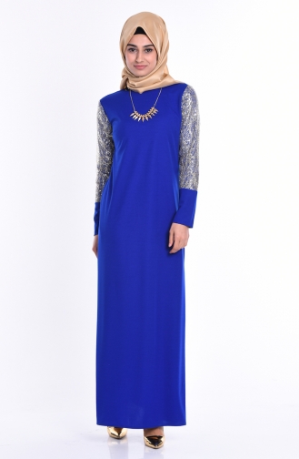 Saxe Hijab Dress 2819-05