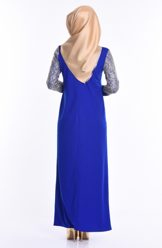 Saxe Hijab Dress 2819-05