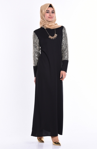 Black Hijab Dress 2819-01