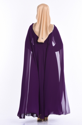 Robe de Soirée Pélerine 52571-06 Pourpre 52571-06