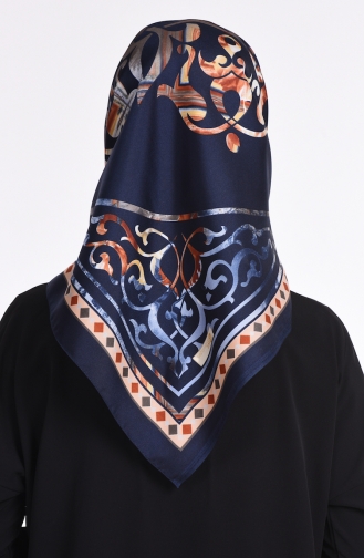 Navy Blue Smart Scarf 02-02