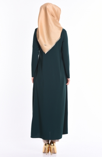 Abaya mit Stickerei 2107-05 Smaragdgrün 2107-05