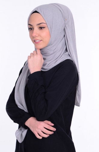 Sefamerve Sedef Cotton Shawl 55 Light Gray 55