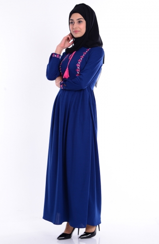 Indigo Hijab Dress 3780-04