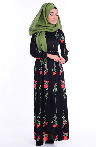 Black Hijab Dress 3786-02