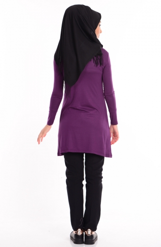 Hijab Body aus Gekämmte Baumwoll 4160-13 Lila 4160-13