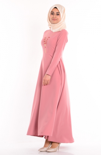 Powder Hijab Dress 4055-22