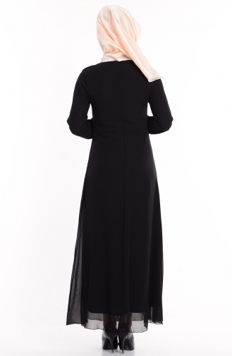 Black Hijab Dress 99008-01