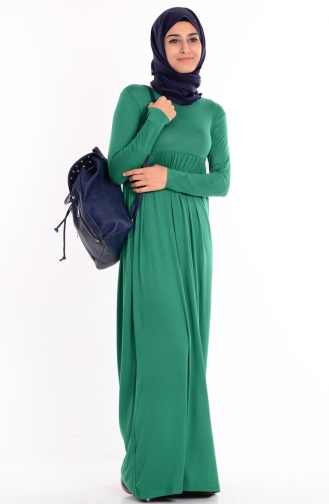 Robe Plissée 0729-11 Vert 0729-11