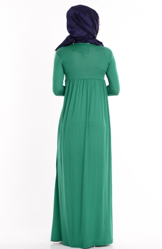 Robe Plissée 0729-11 Vert 0729-11