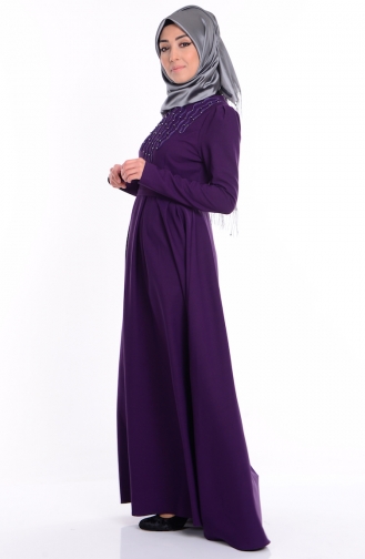Lila Hijab Kleider 1624-03