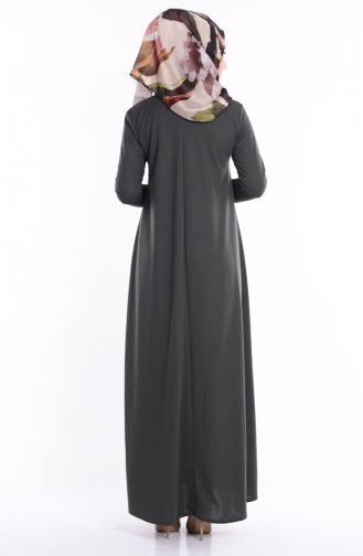 Khaki Hijab Kleider 2112-01