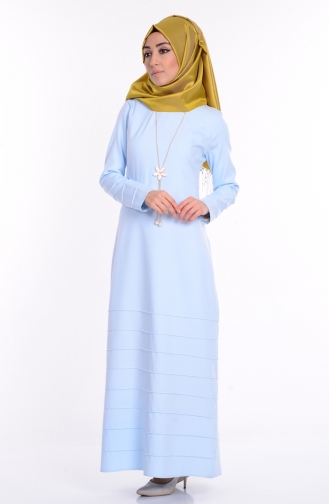 Baby Blue Hijab Dress 0102-04