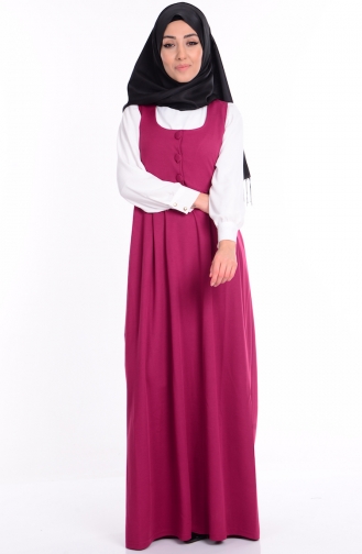 Fuchsia Hijab Dress 2115-12
