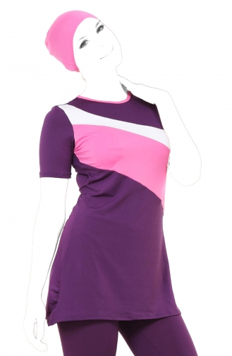 Purple Modest Swimwear 1050-03