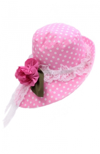 Hut mit Blumen NS102 Pink 102