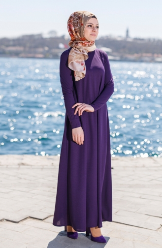 Purple Hijab Dress 5018-03