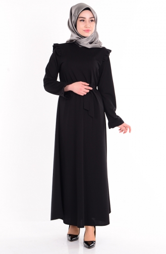Black Hijab Dress 7251-04