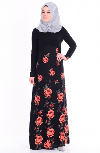Black Hijab Dress 1233-06