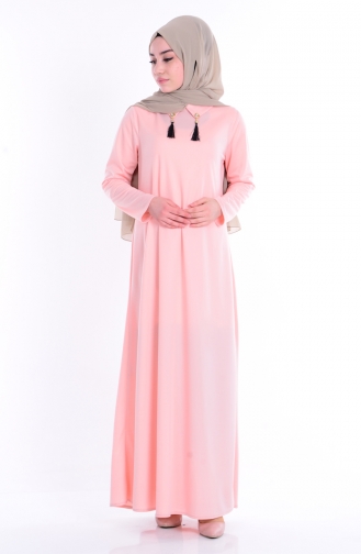 Powder Hijab Dress 1066-09