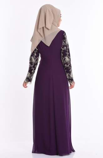 Purple İslamitische Avondjurk 52488-15