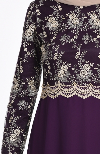 Lace Evening Dress 52488-15 Purple 52488-15
