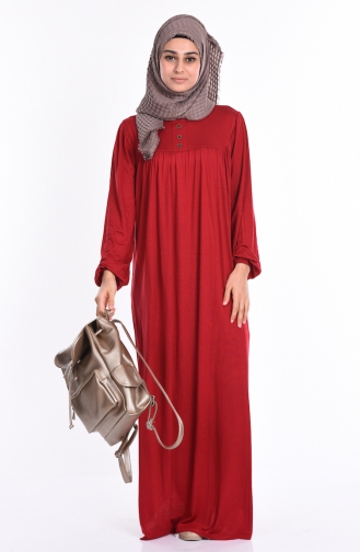 Rot Hijab Kleider 0745-03
