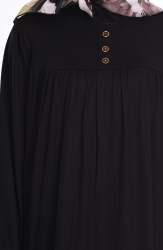 Black Hijab Dress 0745B-08
