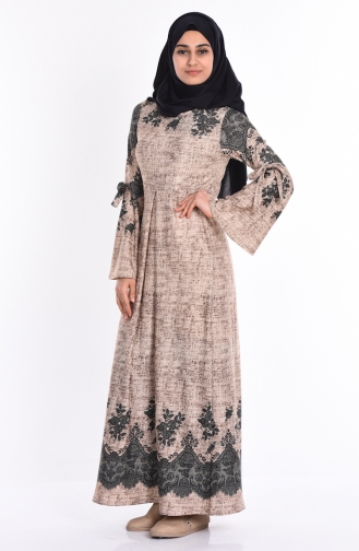 Mink Hijab Dress 2083-04