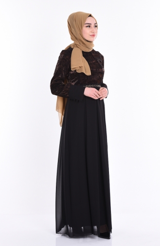 Braun Hijab-Abendkleider 99014-03