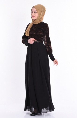 Braun Hijab-Abendkleider 99014-03