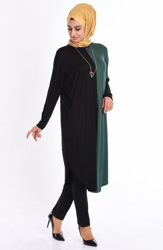 Bat Arm Basic Tunic 0701-04 Green Black 0701-04