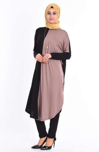 Yarasa Kol Basic Tunik 0701-06 Vizon Siyah 0701-06