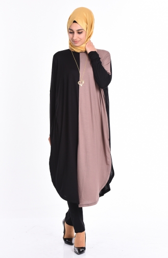 Yarasa Kol Basic Tunik 0701-06 Vizon Siyah 0701-06