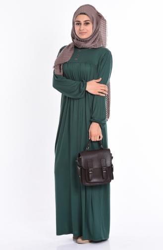 Emerald Green Hijab Dress 0745-05