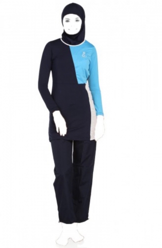 Navy Blue Swimsuit Hijab 1076-01