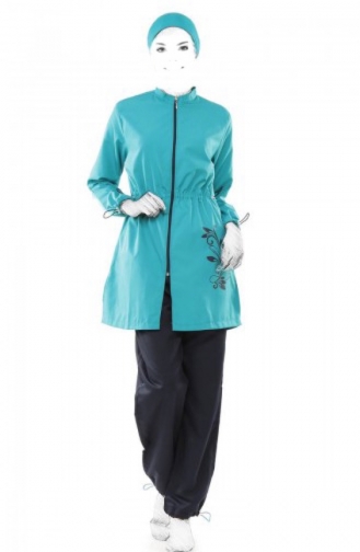 Minzengrün Hijab Badeanzug 1061-03