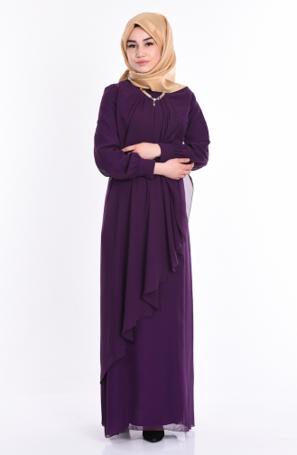 Purple Hijab Dress 52547-10