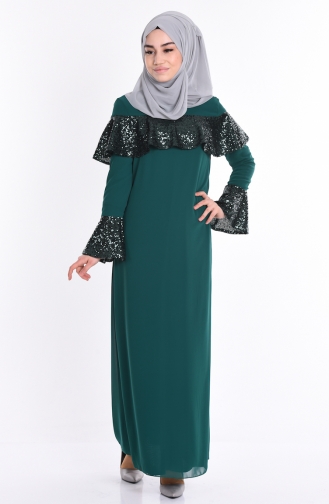 Habillé Hijab Vert 2967-01