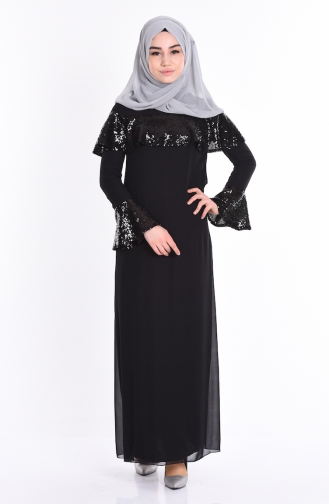 Habillé Hijab Noir 2967-04