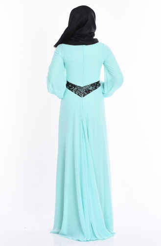 Mint green İslamitische Avondjurk 2009-01