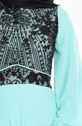 Mint green İslamitische Avondjurk 2009-01