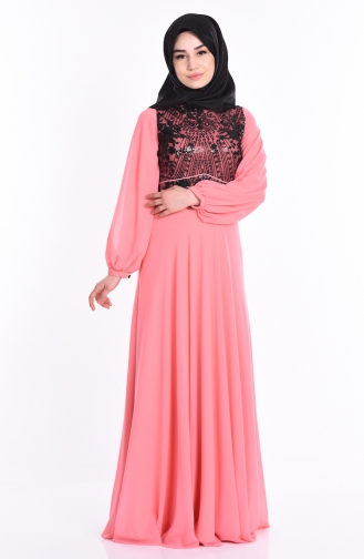 Rosa Hijab-Abendkleider 2009-05