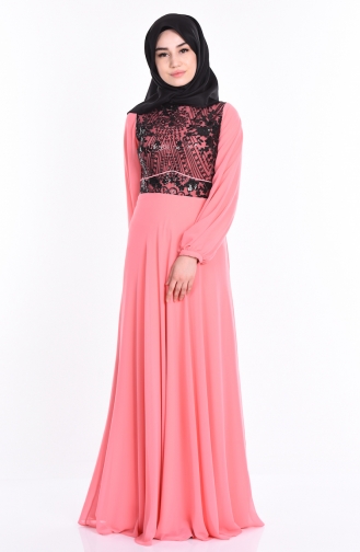 Rosa Hijab-Abendkleider 2009-05